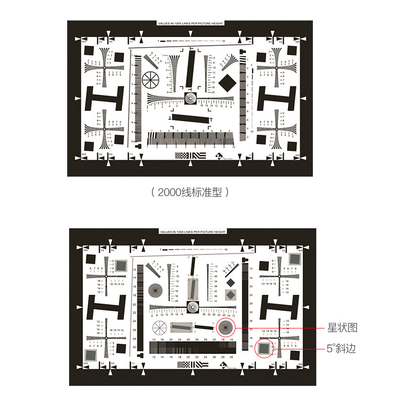 4000 Lines 1X Resolution Test Chart 20x35.6 Cm ISO12233 Camera Chart NE-10-100A 3nh