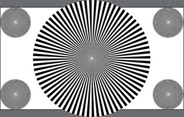 Reflective / Transmisive Camera Lens Test Chart 16/9 72 Sectors Reflectance YE0161