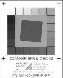 Grayscale SFR OECF Resolution Test Chart MTF Analysis Slant Edge Scanner Target