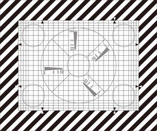 Grid Lines Resolution Test Chart Sineimage NJ-10-100A Custom For TV Cameras