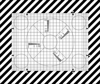 Grid Lines Resolution Test Chart Sineimage NJ-10-100A Custom For TV Cameras