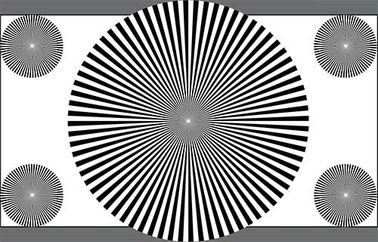 Sineimage Lens Focus Test Chart 16/9 72 Sectors Reflectance Test Chart YE0161