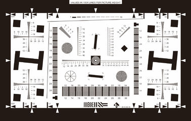 Iso 12233 Resolution Test Chart 2000 Lines Reflectance Test Target NQ-10-400A