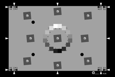 Nine Slanted Edge Structure Resolution Test Chart Sine Image Iso 12233 Slanted Edge Reflective