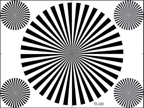 Sector Star Camera Resolution Chart 36 Sectors With Corner Stars ...