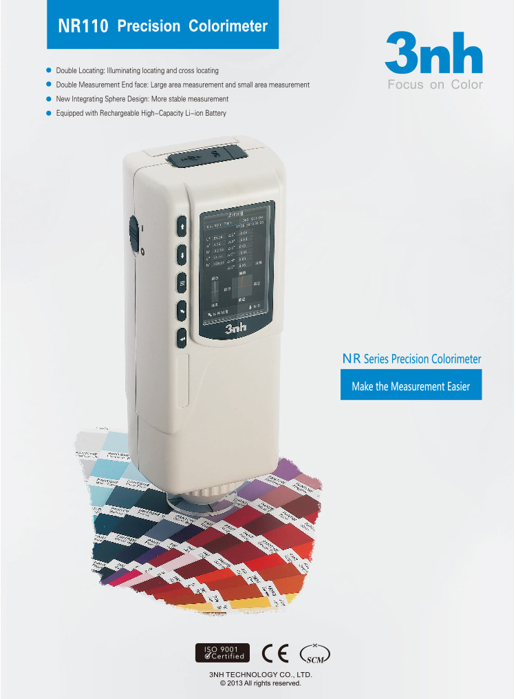 Portable Silk Colorimeter NR110 Precision Color Testing For Ink Paint ...
