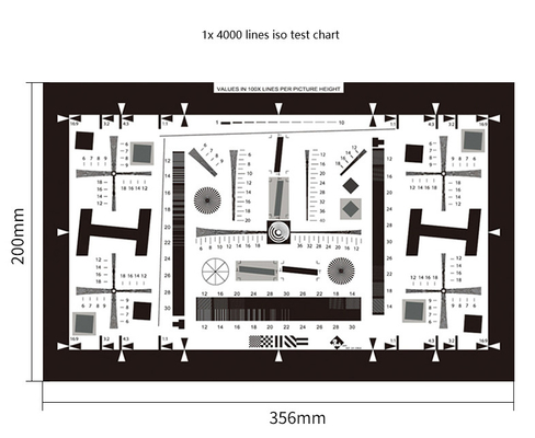 4000 Lines 1X Resolution Test Chart 20x35.6 Cm ISO12233 Camera Chart NE-10-100A 3nh