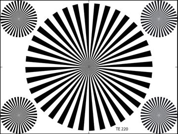 Sector Star Camera Resolution Chart 36 Sectors With Corner Stars Reflectance TE220