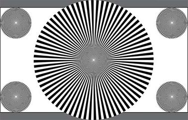 Reflective / Transmisive Camera Lens Test Chart 16/9 72 Sectors Reflectance YE0161