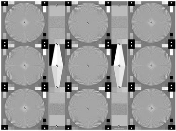 Modulated Sinusoidal Siemens Star Chart Sineimage Reflectance / Transparent Category YE0253 9x