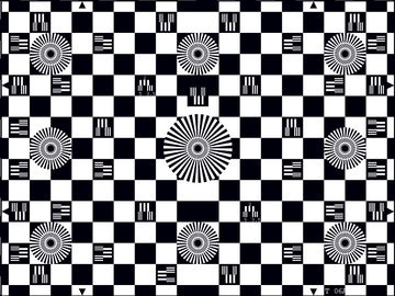 SineImage YE006 Chessboard Test Chart Reflectance For Checking Geometry / Resolution