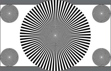 Sineimage Lens Focus Test Chart 16/9 72 Sectors Reflectance Test Chart YE0161