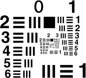 Digital Camera Resolution Test Chart Transparent USAF 1951 Target Standard