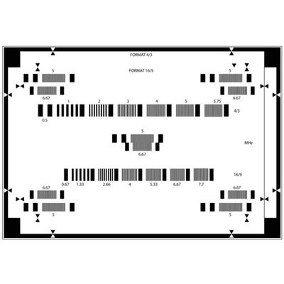 Reflective Sinusoidal Multi Burst Test Chart Sineimage YE0204 800W